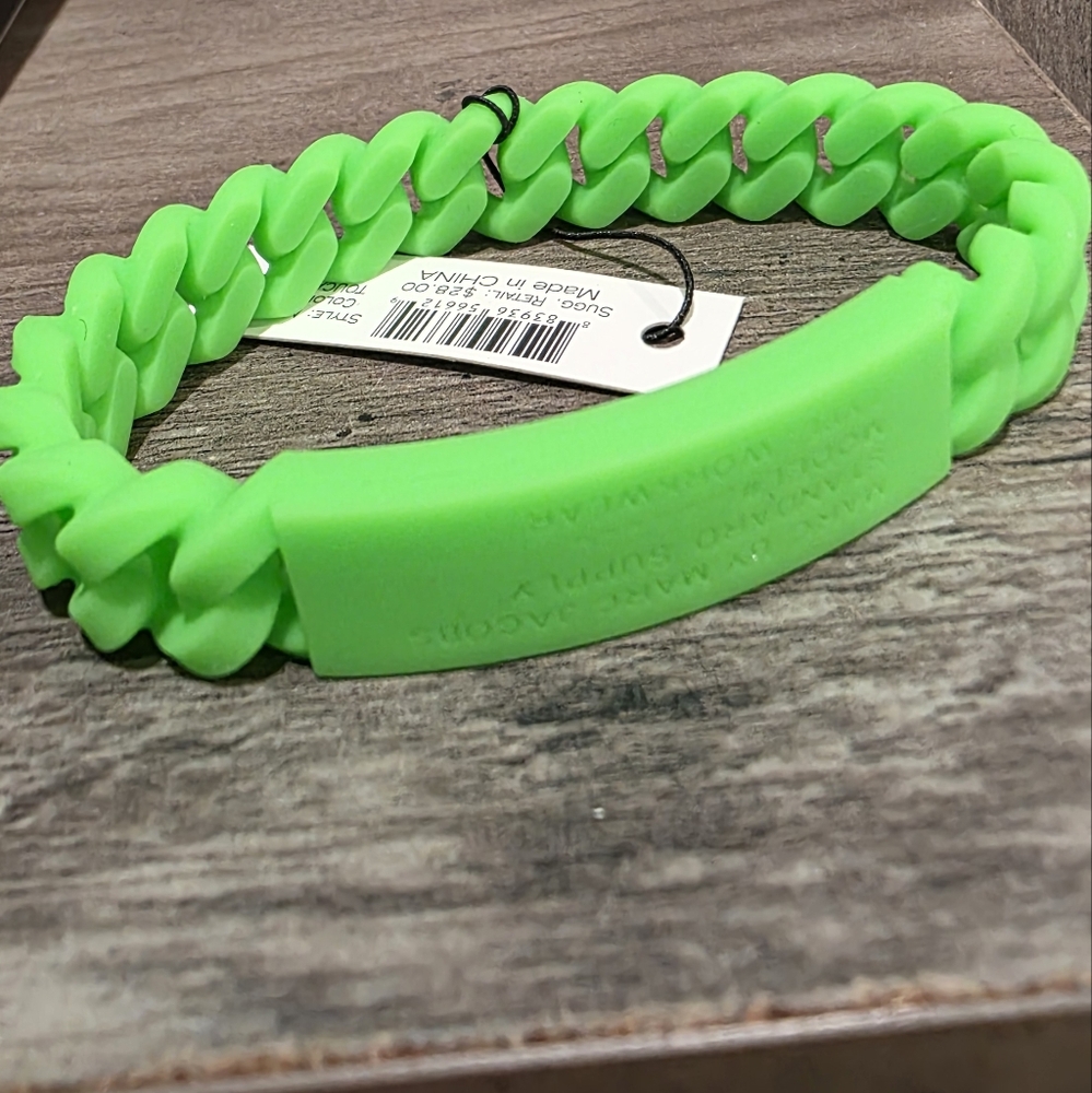 Marc By Marc Jacobs Neon Green Silicone Bracelet